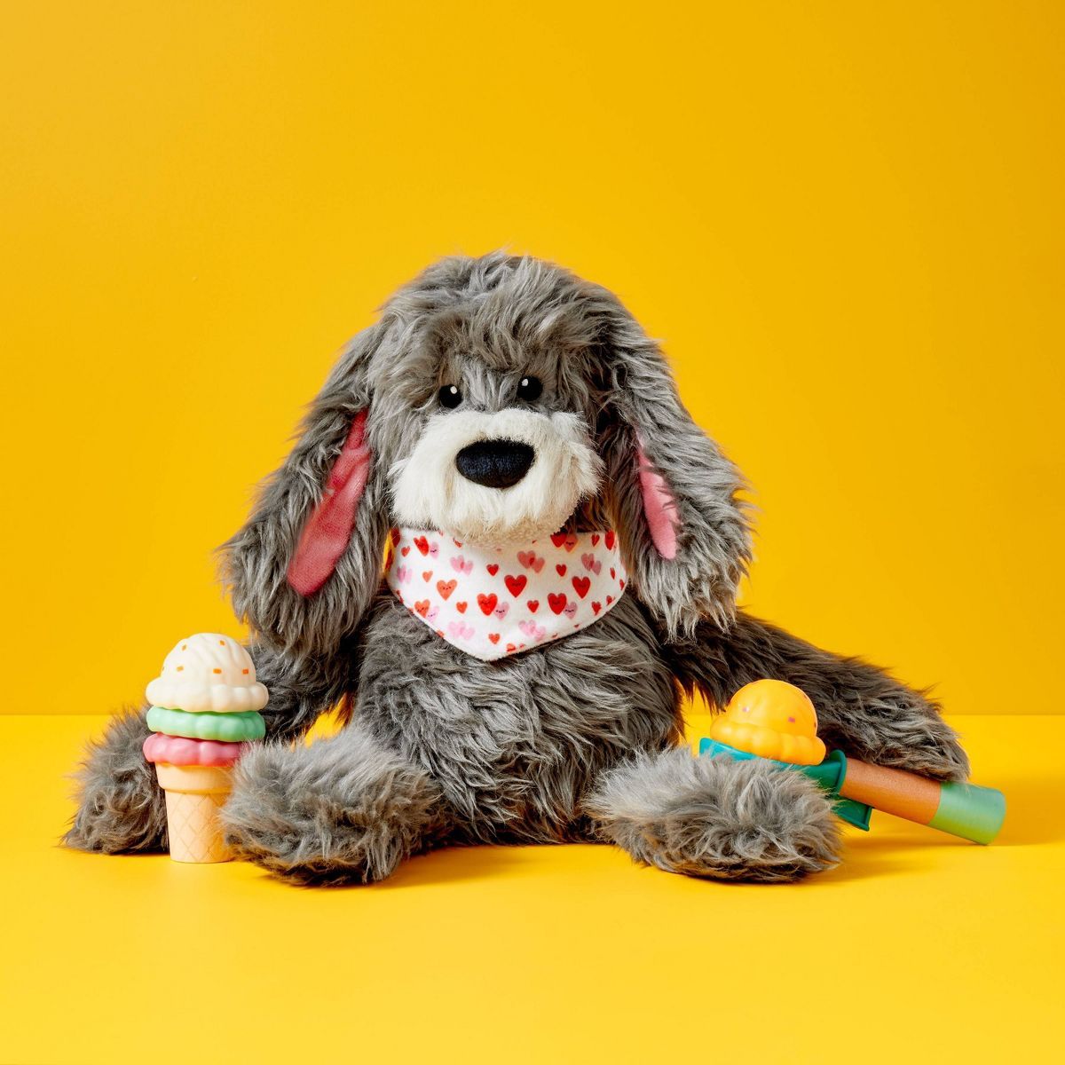 11'' Shaggy Dog Stuffed Animal with Heart Bandana - Gigglescape™ | Target