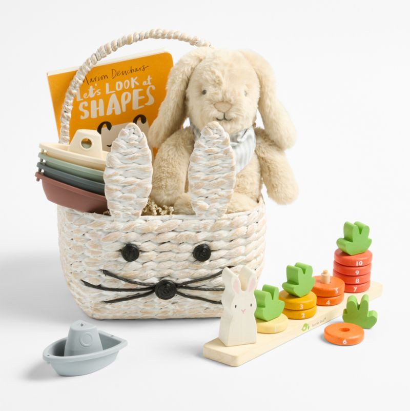 White Woven Toddler Easter Basket Bundle | Crate & Kids | Crate & Barrel
