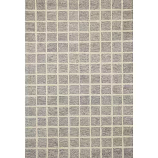 Chris Loves Julia x Loloi Polly Slate/Ivory 7 ft. 9 in. x 9 ft. 9 in. Hand-Tufted Modern Area Rug | The Home Depot
