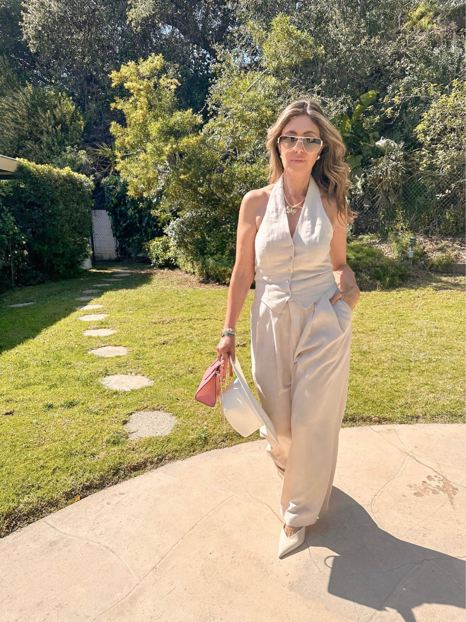 Another #summertrend I am loving is the monochromatic pants and vest look! ✨ I was recently featured on my dear friend Erin Busbee’s blog for looking cool with #monochromatic outfits for summer ✨

Similar pieces linked below, as these are sold out!

#LTKFashion #summerlook 

#LTKOver40 #LTKStyleTip #LTKWorkwear