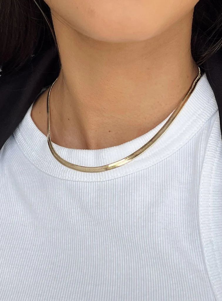Snake Chain Necklace Gold | Princess Polly US