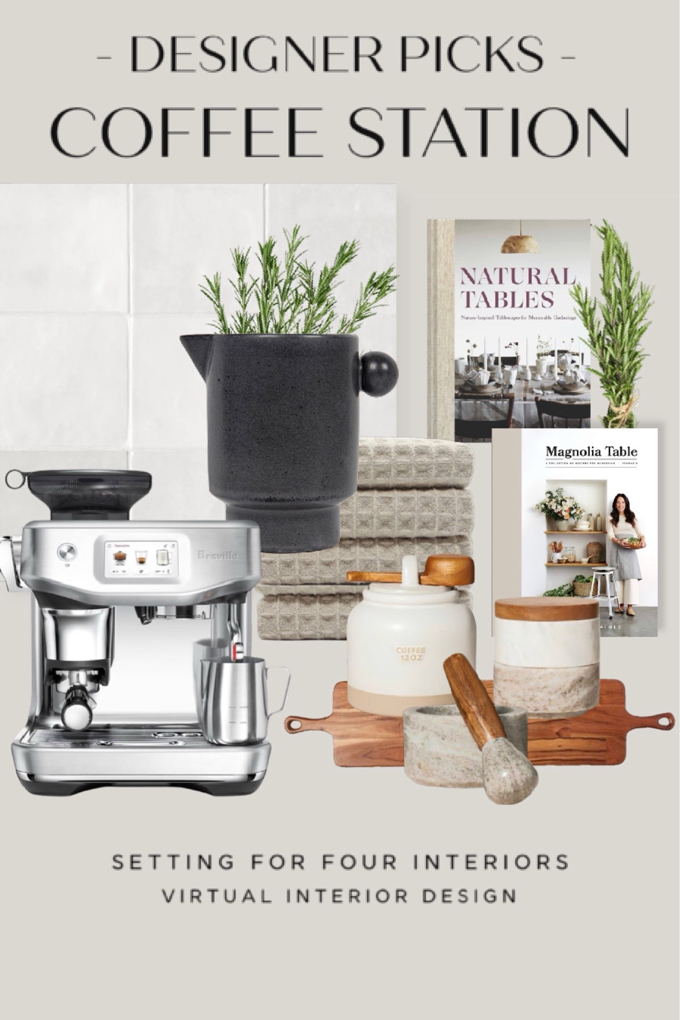 Coffee Station essentials. Gift ideas.

Earthy, neutral, natural, espresso machine, coffee maker, recipe books, cream and sugar, containers, jars, pitcher, cutting board, bread board, charcuterie, wood, stone, backsplash tile, zellige, organic modern, transitional, farmhouse, Amazon home, Amazon finds, founditonamazon, Target, Walmart, Mother’s Day

#LTKfindsunder50 #LTKhome #LTKsalealert