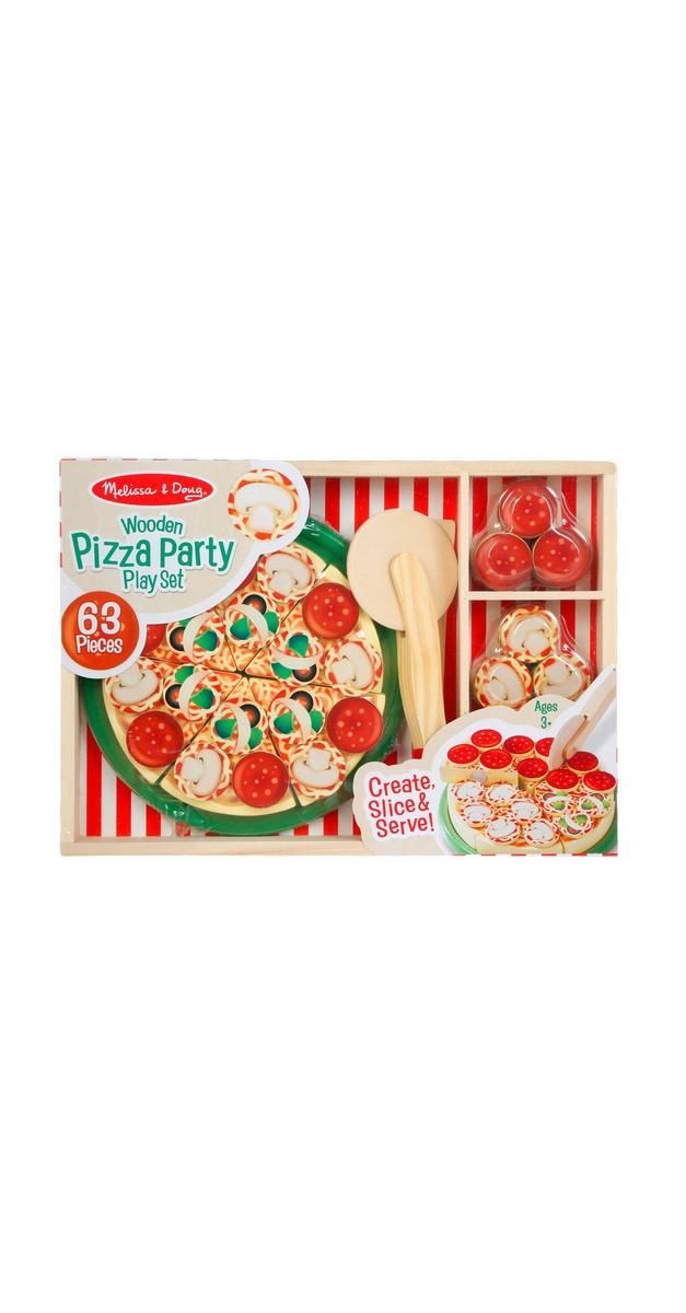 63 Pc Pizza Party Wooden Play Set-Multi-3824208741500   | Burkes Outlet | bealls
