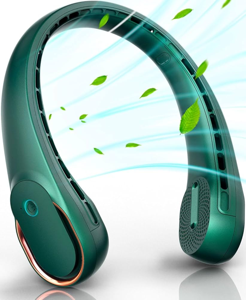 FrSara Bladeless Neck Fan, Strong Wind, Adjustable, 360° Cooling, Super Quiet, No Blade Fan Desi... | Amazon (US)