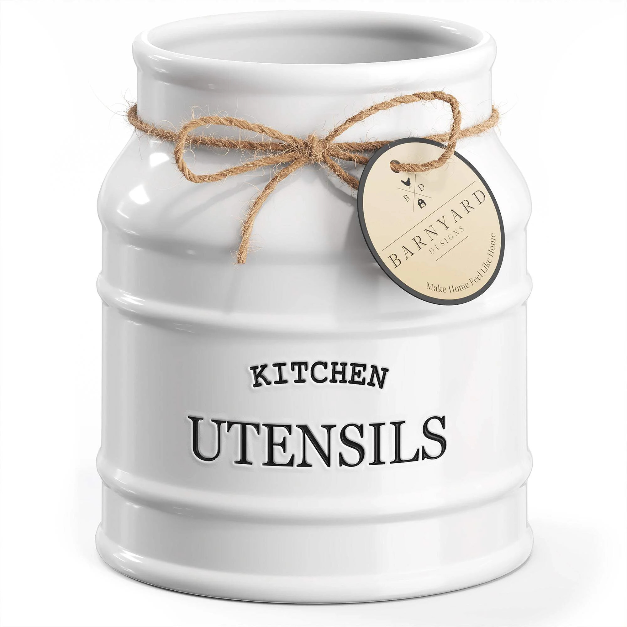 Barnyard Designs Ceramic Farmhouse Kitchen Utensil Holder for Countertop, Decorative Kitchen Uten... | Walmart (US)