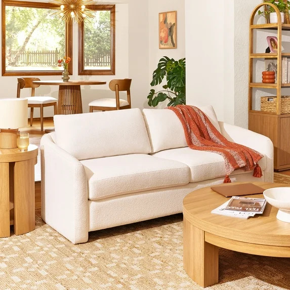 Beautiful Drew 72.2" Sofa by Drew Barrymore for Adults, Cream Bouclé | Walmart (US)