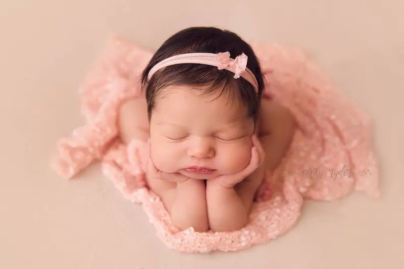 Petite Pastel Bow Tieback Collection" * Jersey Stretch Knit * Newborn Tieback * Photo Prop * - Et... | Etsy (US)