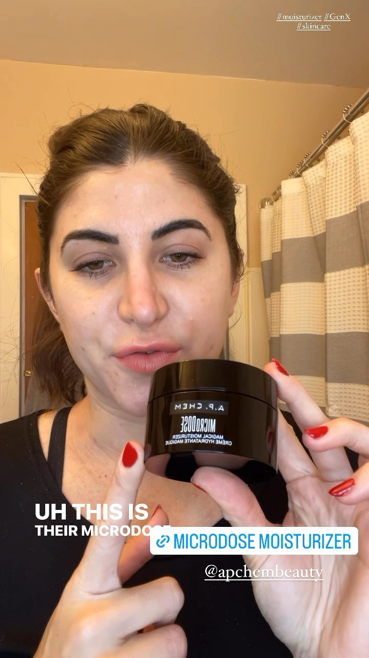 AP Chem’d MicroDOSE moisturizer uses an amazing ingredient I haven’t seen anywhere else: GABA. It’s known as Nature’s Botox because it help
We use the term “age-decelerating” not “anti-aging”
• Key benefits: lightweight yet deeply nourishing, smooths appearance of lines and wrinkles, lifts and firms, and brightens and evens skin tone.
bestselling product, microDOSE Magical Moisturizer

Dermatologist Developed and Tested, Allergy Tested and Non-Irritating, Fragrance-Free. Cruelty-Free. Vegan. Dye-Free.
@apchembeauty
#moisturizer #GenX #skincare  #ltk

#LTKbeauty