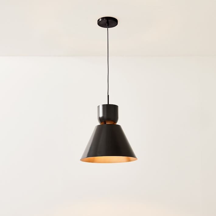 Sculptural Tapered Metal Pendant | West Elm (US)
