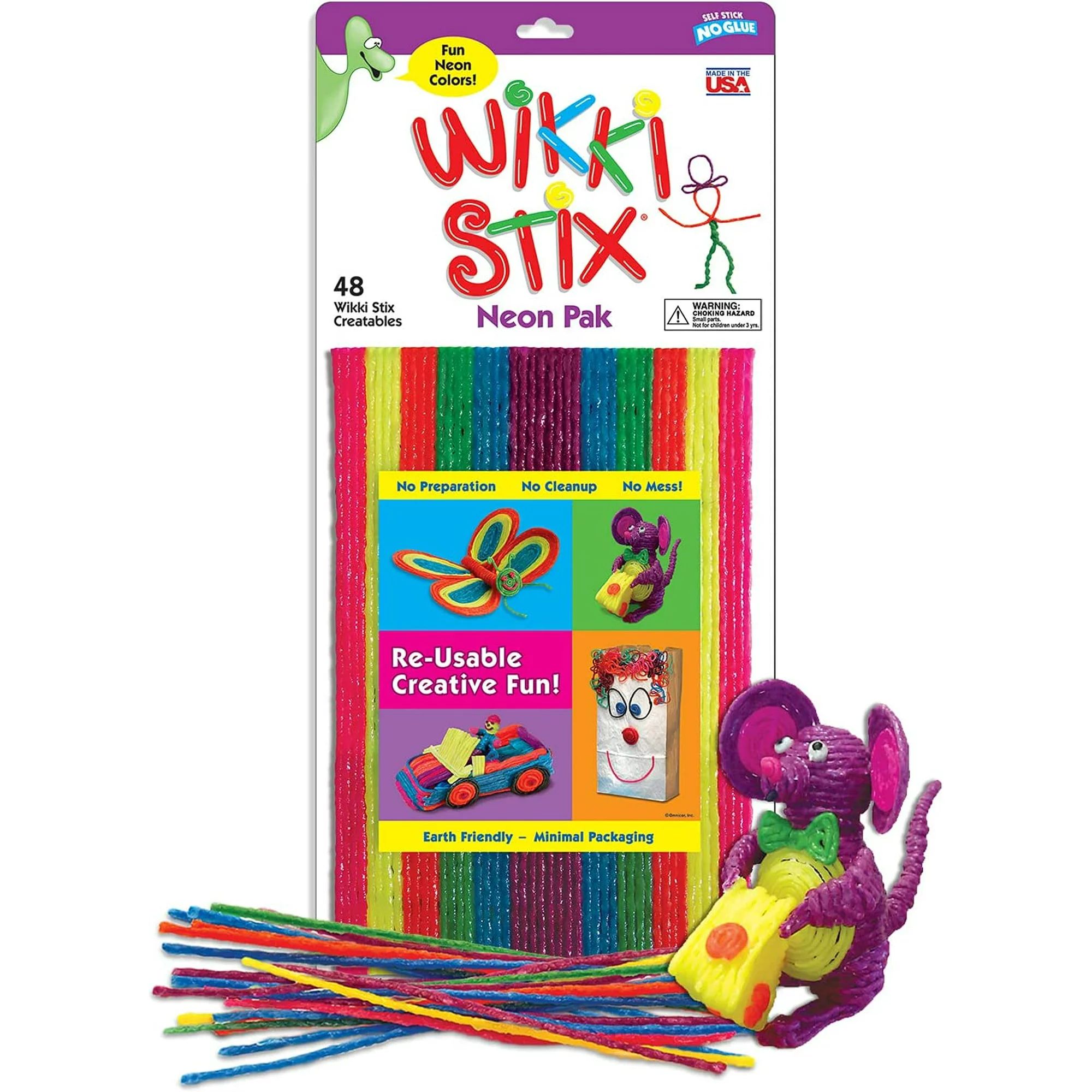 Wikki Stix Neon Pak with 48 Wikki Stix in Bright Neon Colors | Walmart (US)