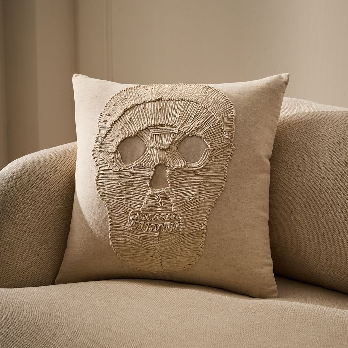 Soutache Skull Pillow Cover | West Elm (US)