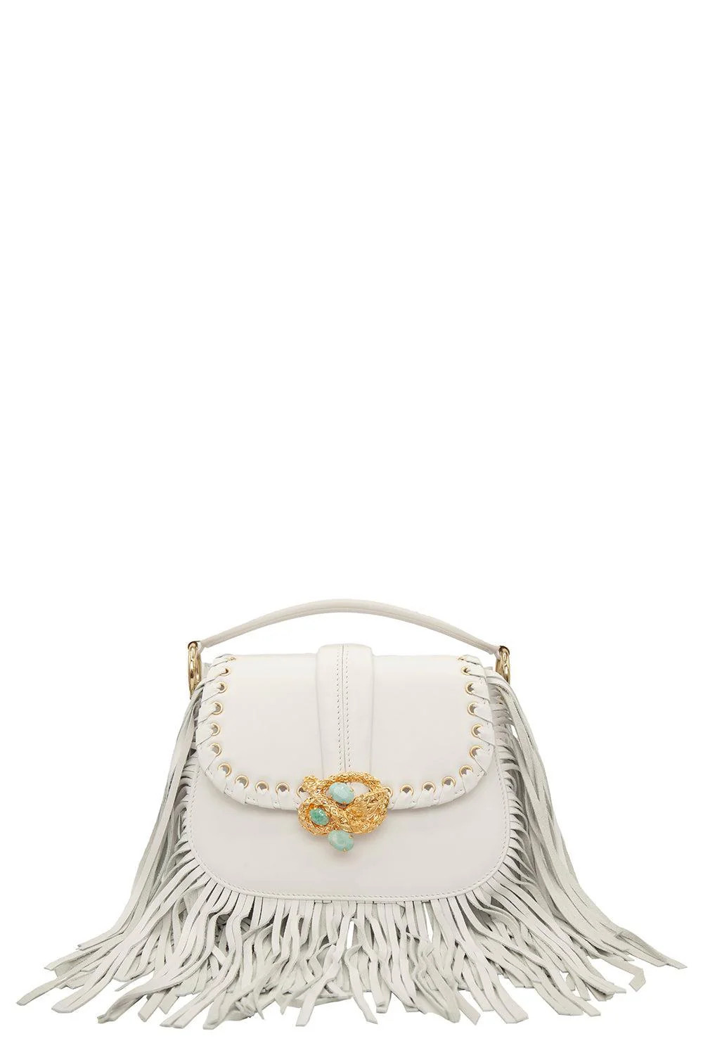 Alice Fringe Bag - White | GEDEBE | Marissa Collections