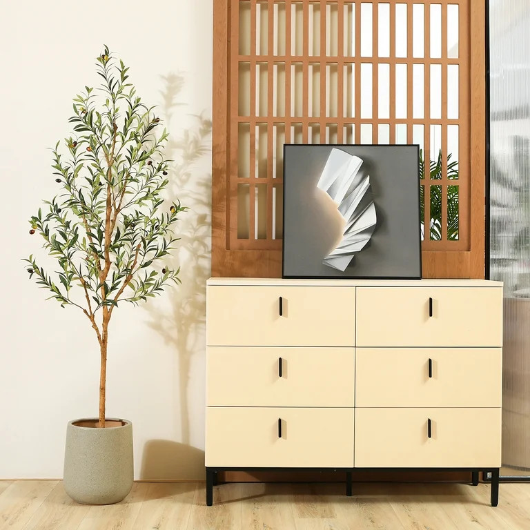 6FT Artificial Olive Tree with Fruits and Wood Branches, Potted Faux Olive Plants. 10 lb. DR.Plan... | Walmart (US)