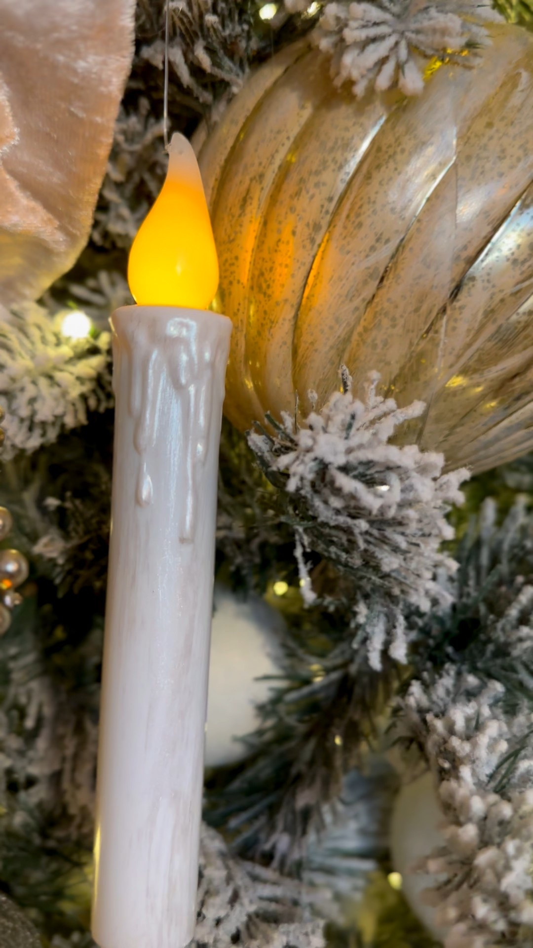 Adding unique light sources adds warmth and depth to your Christmas tree! I got this pack of LED tapered candles and I want a million more for sure. 🤣 They come with a fishing wire attached so you can suspend them from the ceiling instead of in the actual tree. It’s up to your preference and needs.  They are absolutely beautiful and add so much to your holiday decor!

#LTKHoliday #LTKFindsUnder50 #LTKHome