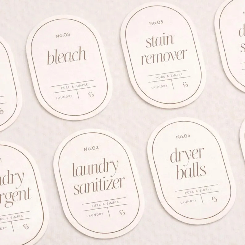27 Printable Clean-modern Laundry Room Essentials Labels • Water Resistant • by Casa Chicollo... | Etsy (US)