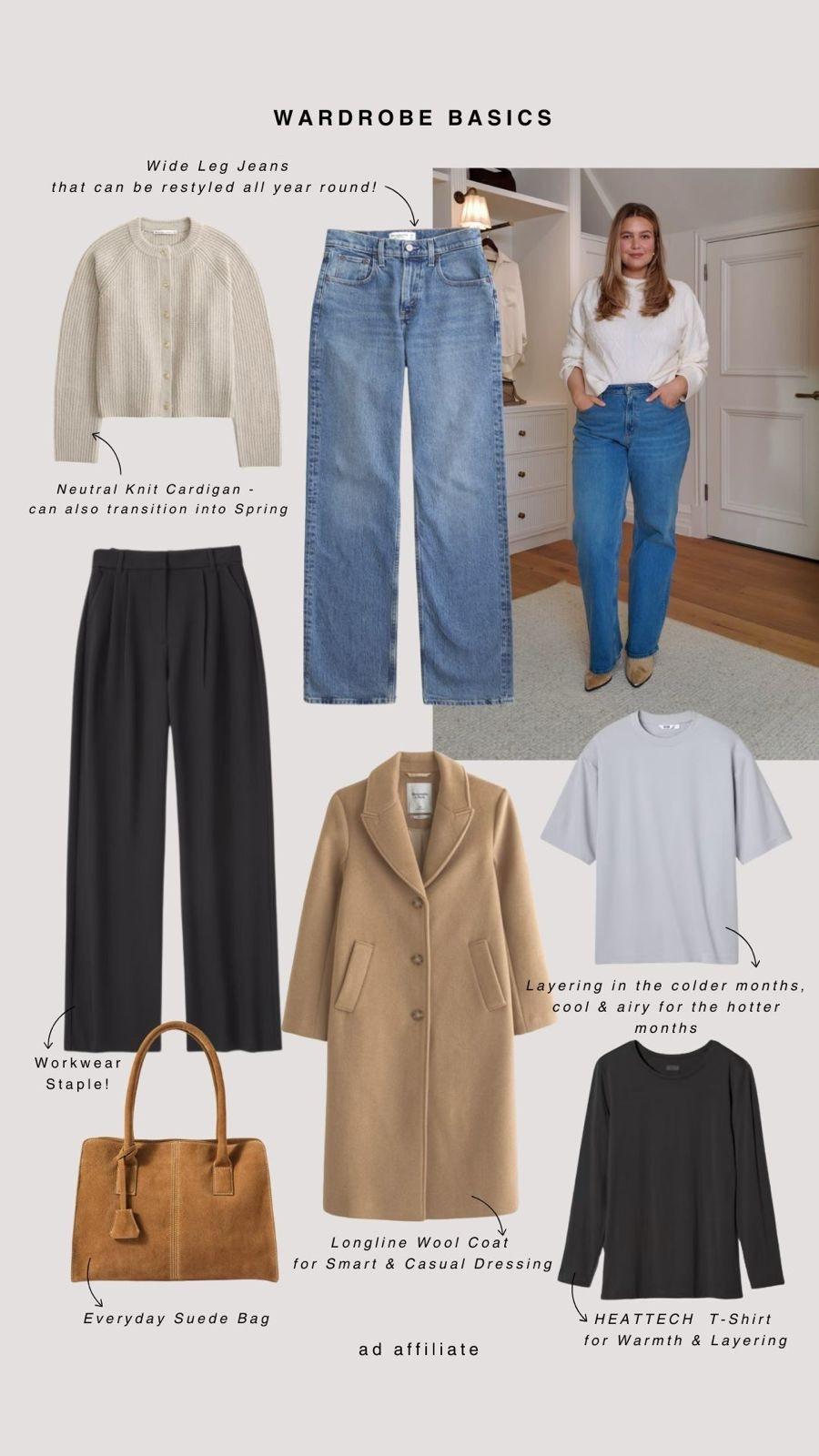 Key Wardrobe Basics to add to your Capsule Wardrobe this year! 🙌🏻

Winter Style, Winter Outfit, Winter Outfit Inspiration, January Style, Layering, Tailored Trousers, T-Shirt, Wool Coat, Jeans, Capsule Collection, Cardigan, Uniqlo, A&F 

#LTKwinter #LTKuk #LTKeurope