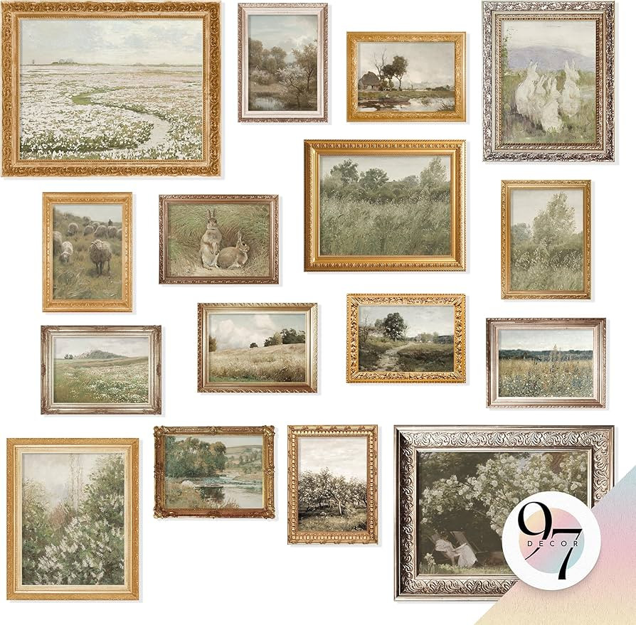 97 Decor Large 11x14 French Country Wall Art Decor - Vintage Wall Art Prints, Farmhouse Wall Deco... | Amazon (US)