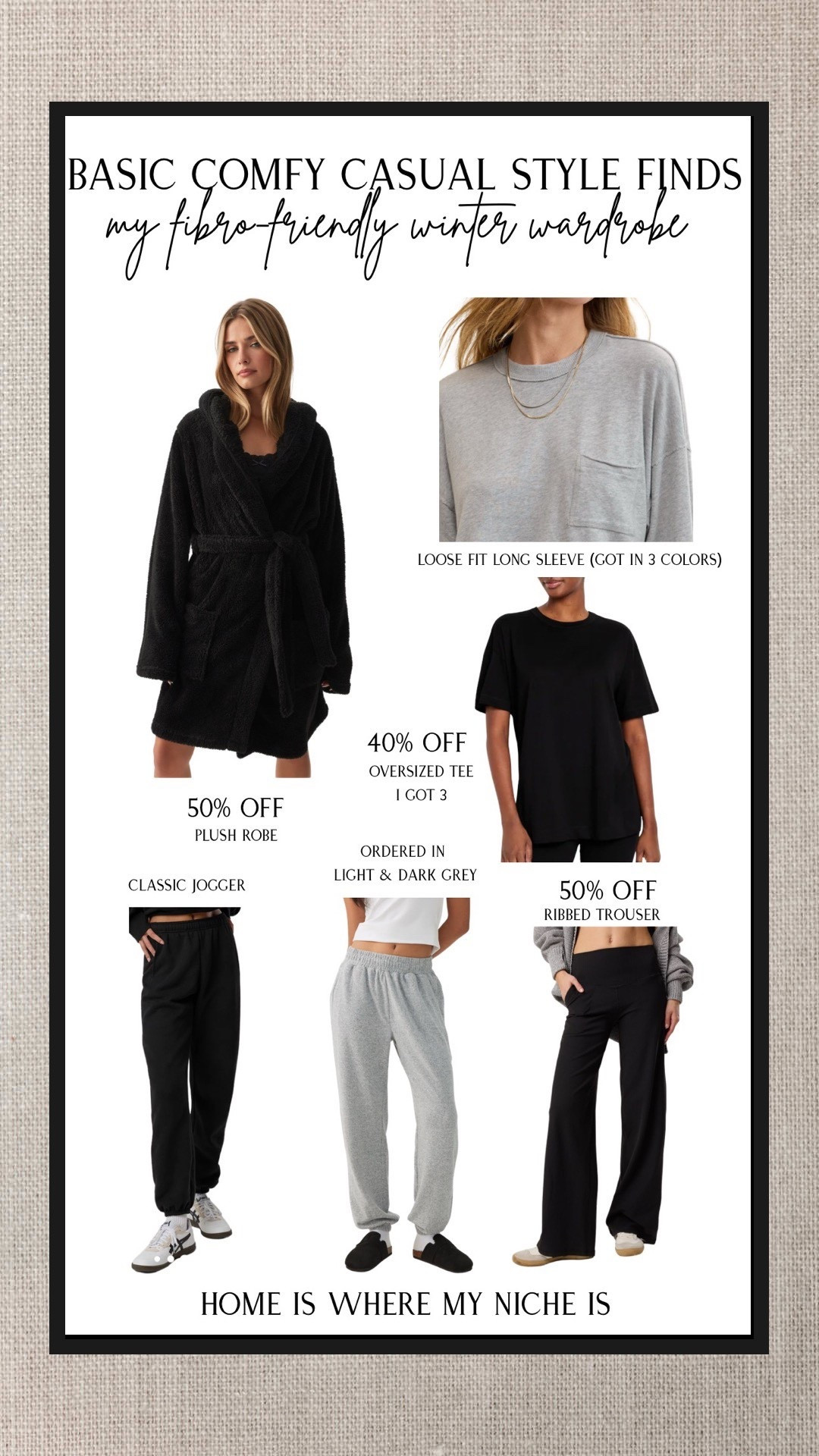 S T Y L E / scored some great deals on a basic, comfy, casual winter wardrobe. Everything is fibro-friendly—loose, comfortable, mostly lightweight, with a few warmer layering options. This order takes the guesswork out of getting dressed, with cute mix-and-match pieces that help me feel a little more put together, even on my bad days.

#LTKstyletip #LTKwinter #LTKcanada