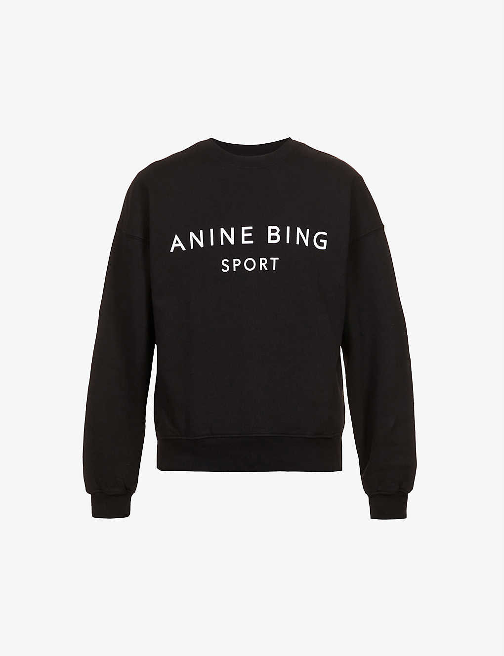 ANINE BING Evan branded organic-cotton sweatshirt | Selfridges