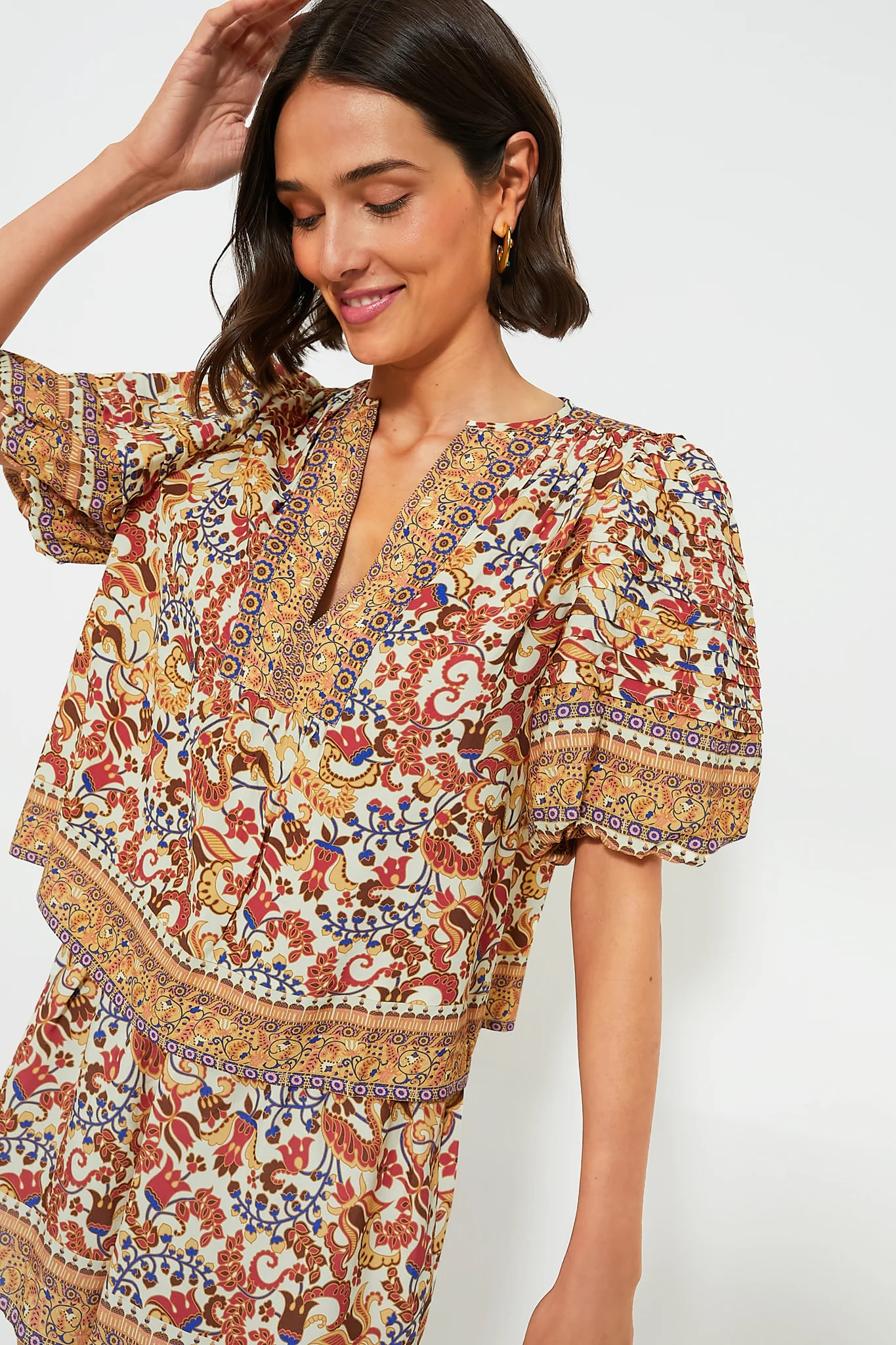 Sundrenched Porto Dina Blouse | Tuckernuck (US)