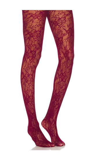 Ella Tights in Cherry Red | Revolve Clothing (Global)