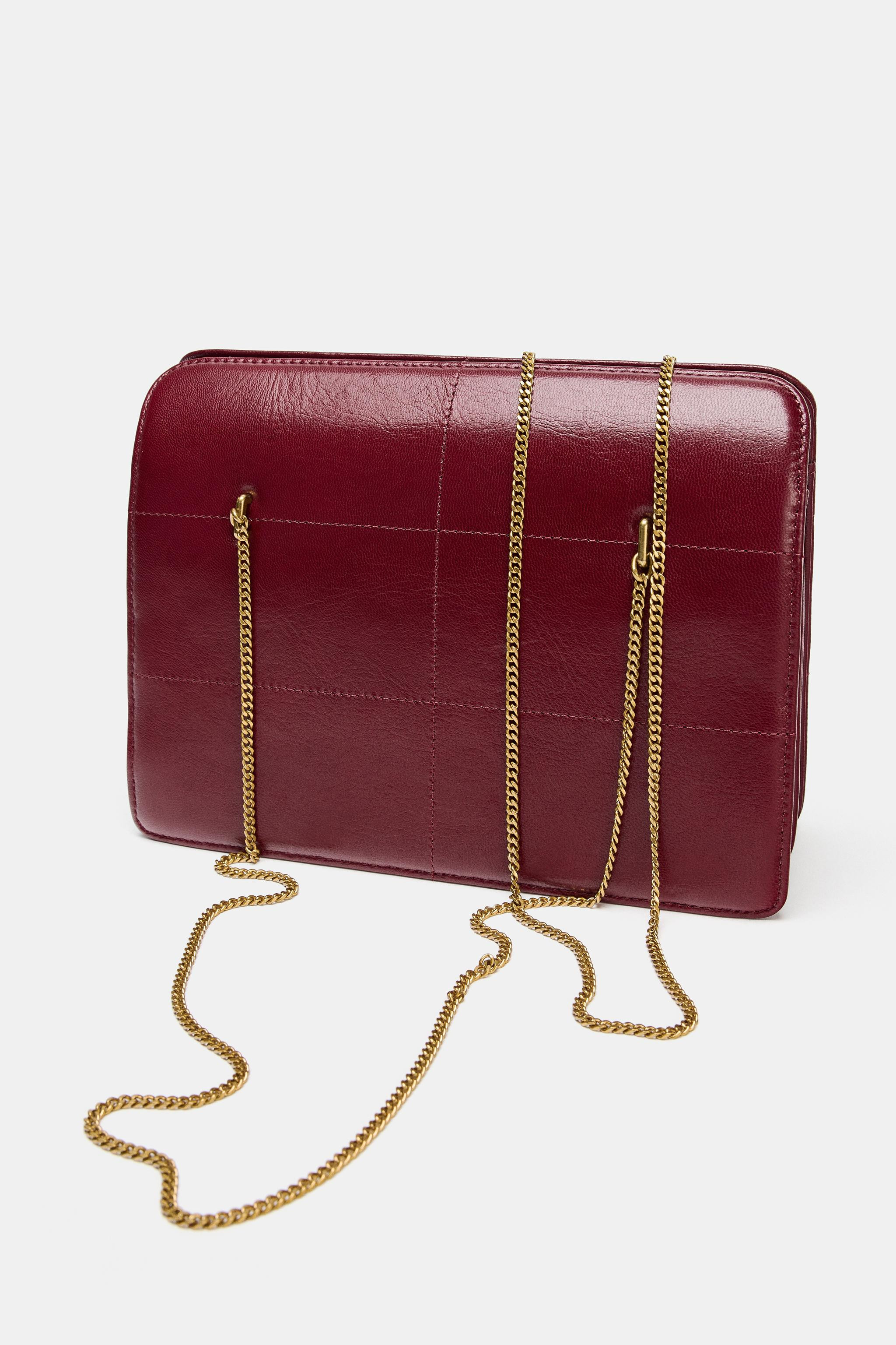 LEATHER SHOULDER BAG | Zara UK