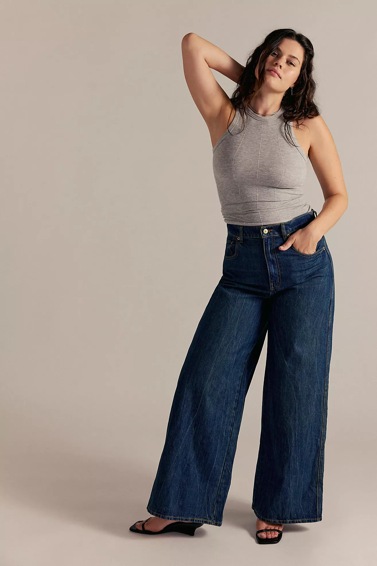 CRVY Gia Wide-Leg Jeans | Free People (Global - UK&FR Excluded)