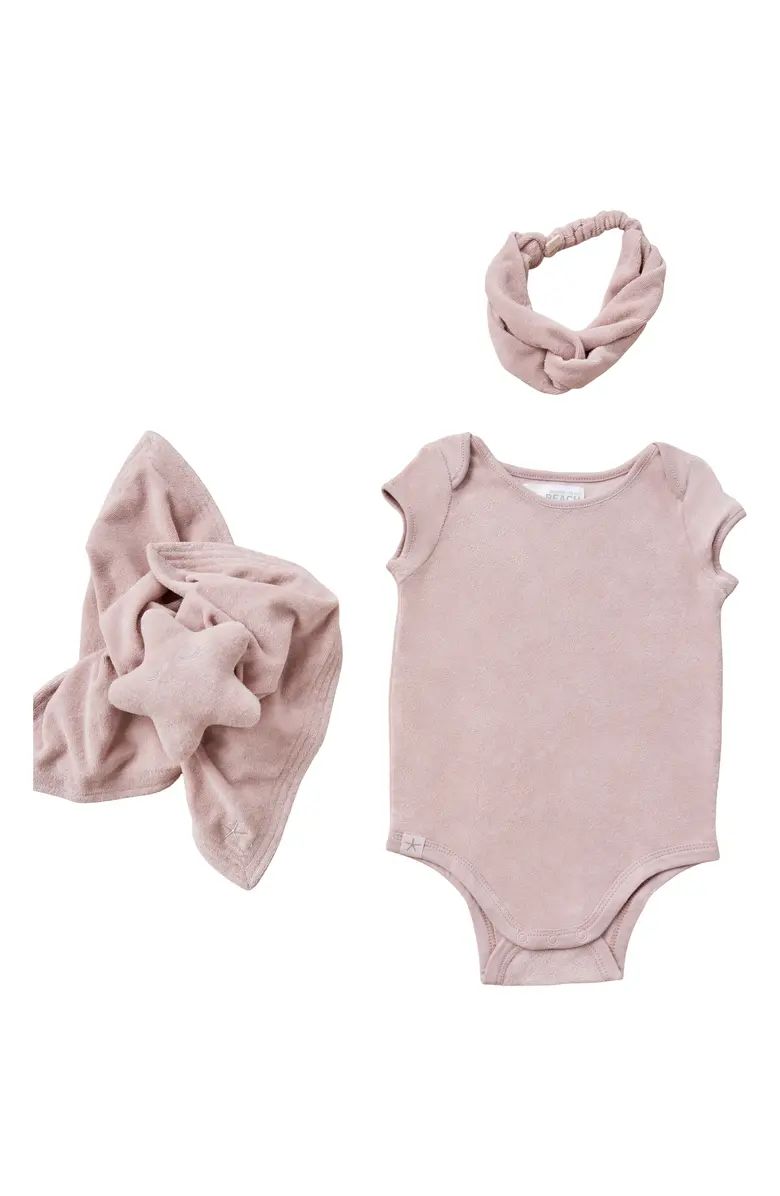 Barefoot Dreams® CozyTerry™ Bodysuit, Headband & Baby Blanket Set | Nordstrom | Nordstrom