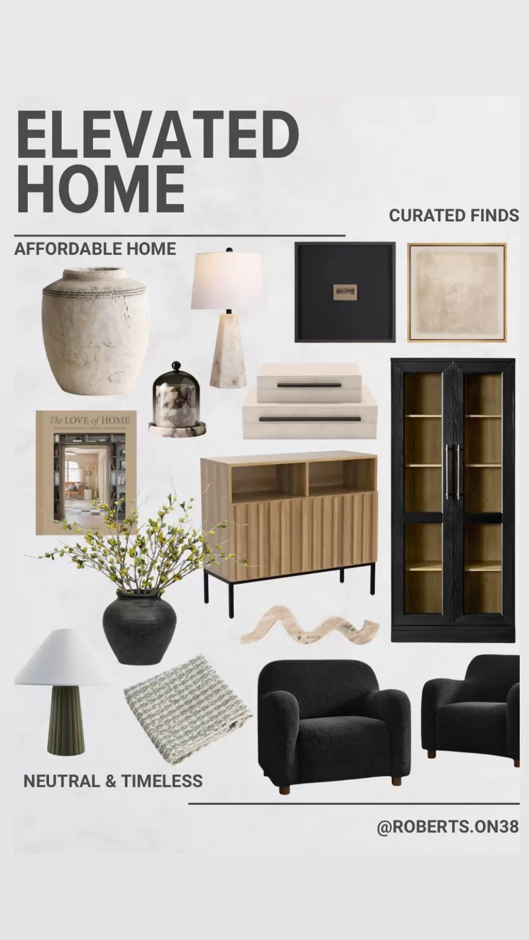 These are the kinds of home finds that make a space feel instantly more elevated 🤎

Moody accents, warm wood tones, soft textures, and timeless pieces that look designer without the designer price tag. I’ve been loving the mix of black and natural wood lately because it adds contrast while still keeping the space cozy and neutral.

That black cabinet and boucle chairs would’ve immediately gone in my cart 😮‍💨

#amazonhome #neutralhomefinds #midcenturymodernhom

#LTKHome #LTKSeasonal #LTKSaleAlert