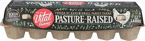 Vital Farms, Large Grade A Eggs, 12 Count | Amazon (US)