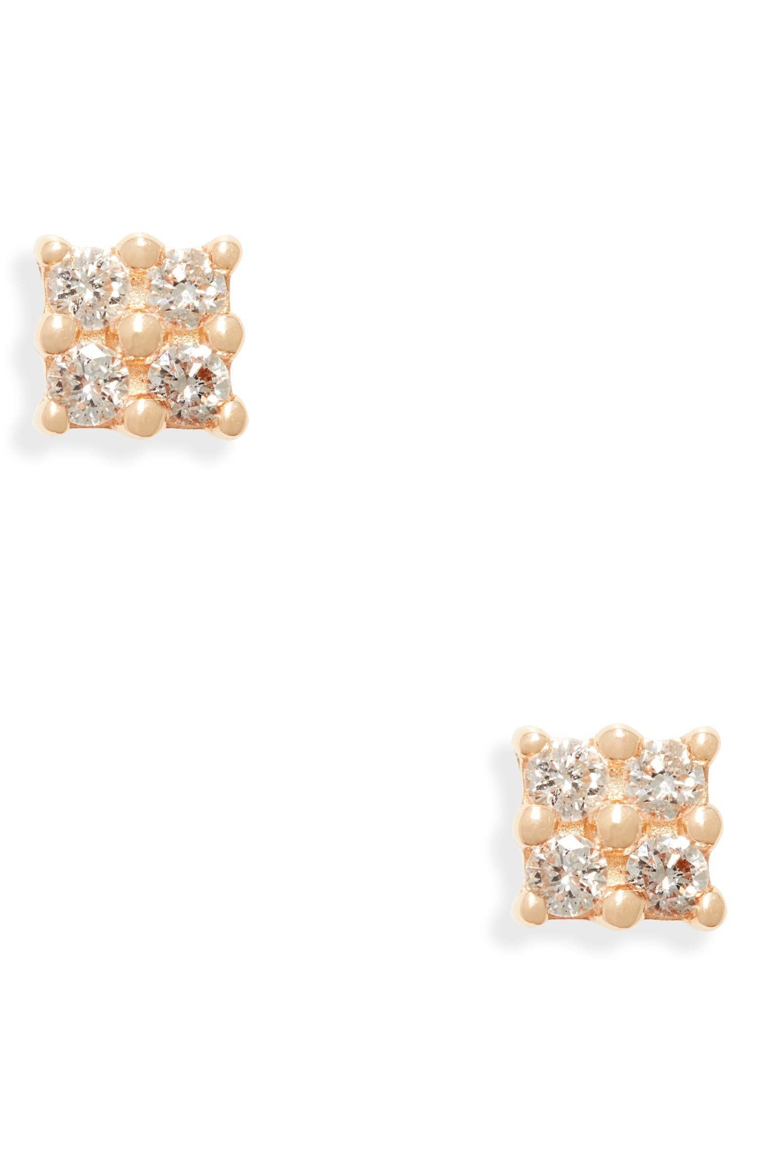 Dana Rebecca Designs Mini Diamond Square Stud Earrings | Nordstrom | Nordstrom