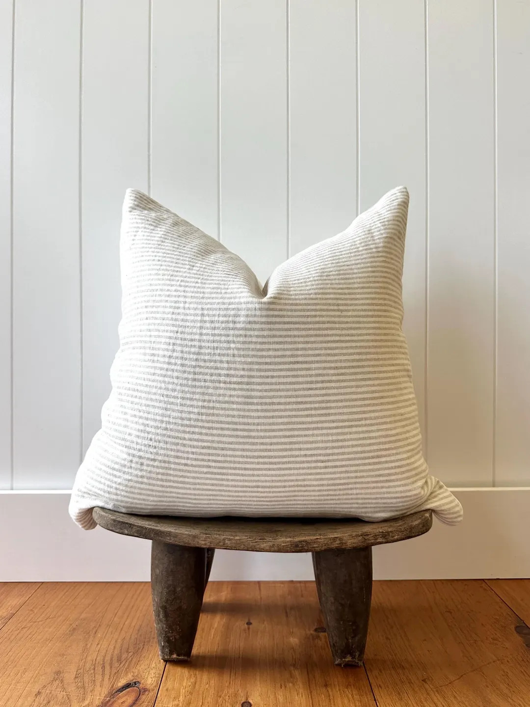 Striped Natural Linen Pillow Cover | 100% Linen with Cotton Back | Neutral Throw Pillow Sofa, Bed... | Etsy (US)