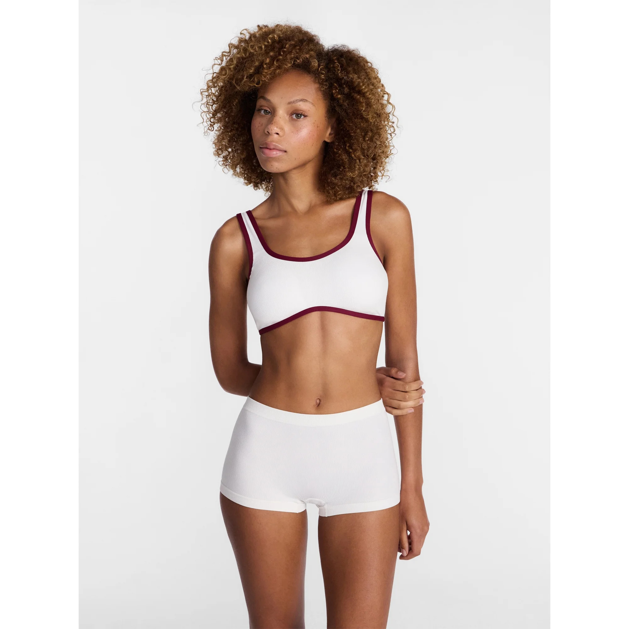 No Boundaries Seamless Scoop Neck Bralette and Boyshorts Set, 2 Piece, Women's XS-XXXL | Walmart (US)