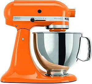 KitchenAid KSM150PSTG Artisan Series 5-Qt. Stand Mixer with Pouring Shield - Tangerine | Amazon (US)