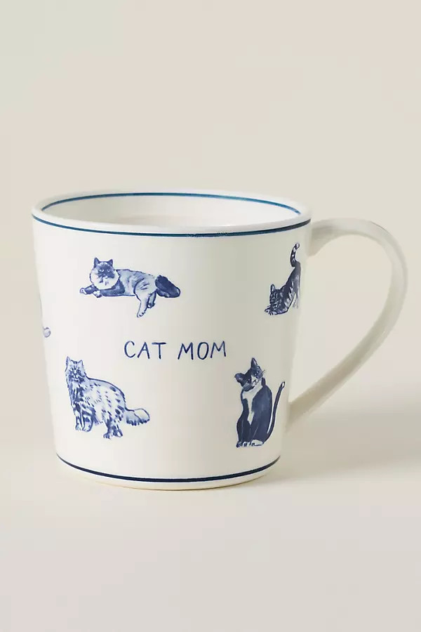 Molly Hatch Stoneware Dog and Cat Mom Mug | Anthropologie (US)
