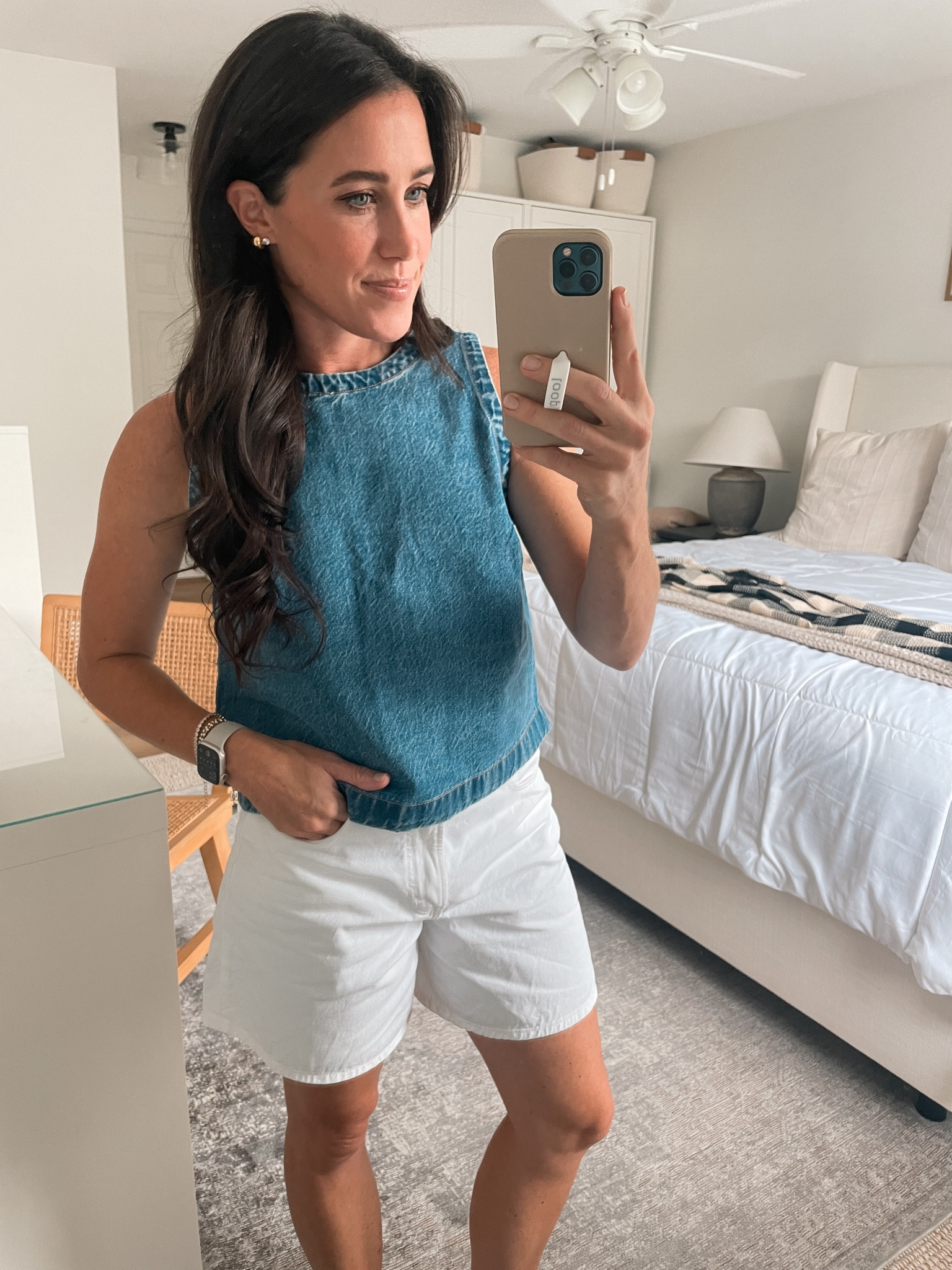 Denim top- small
Denim shorts- 26 for looser fit

#LTKSeasonal #LTKStyleTip