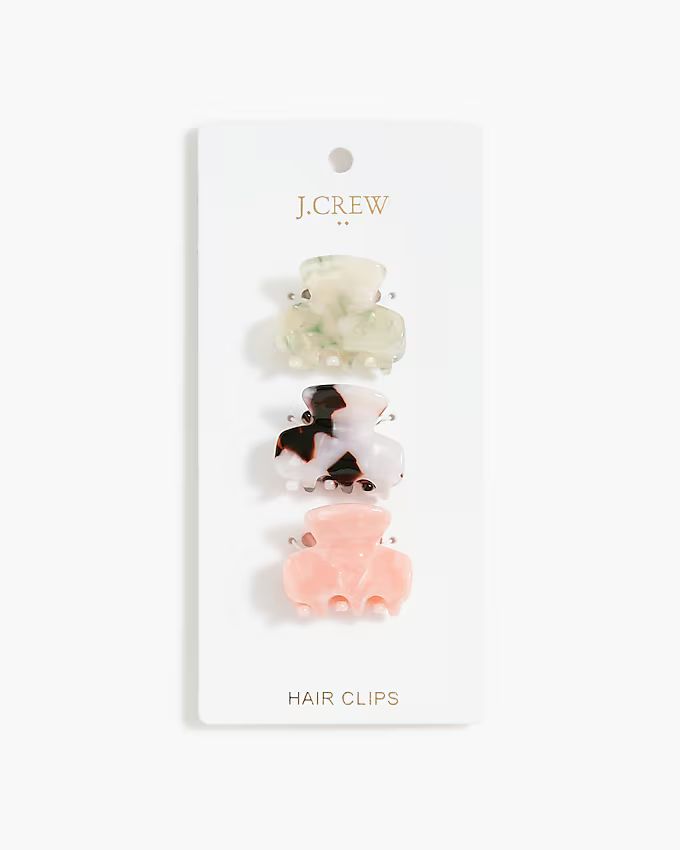 Tortoise claw hair clips set-of-three | J.Crew Factory