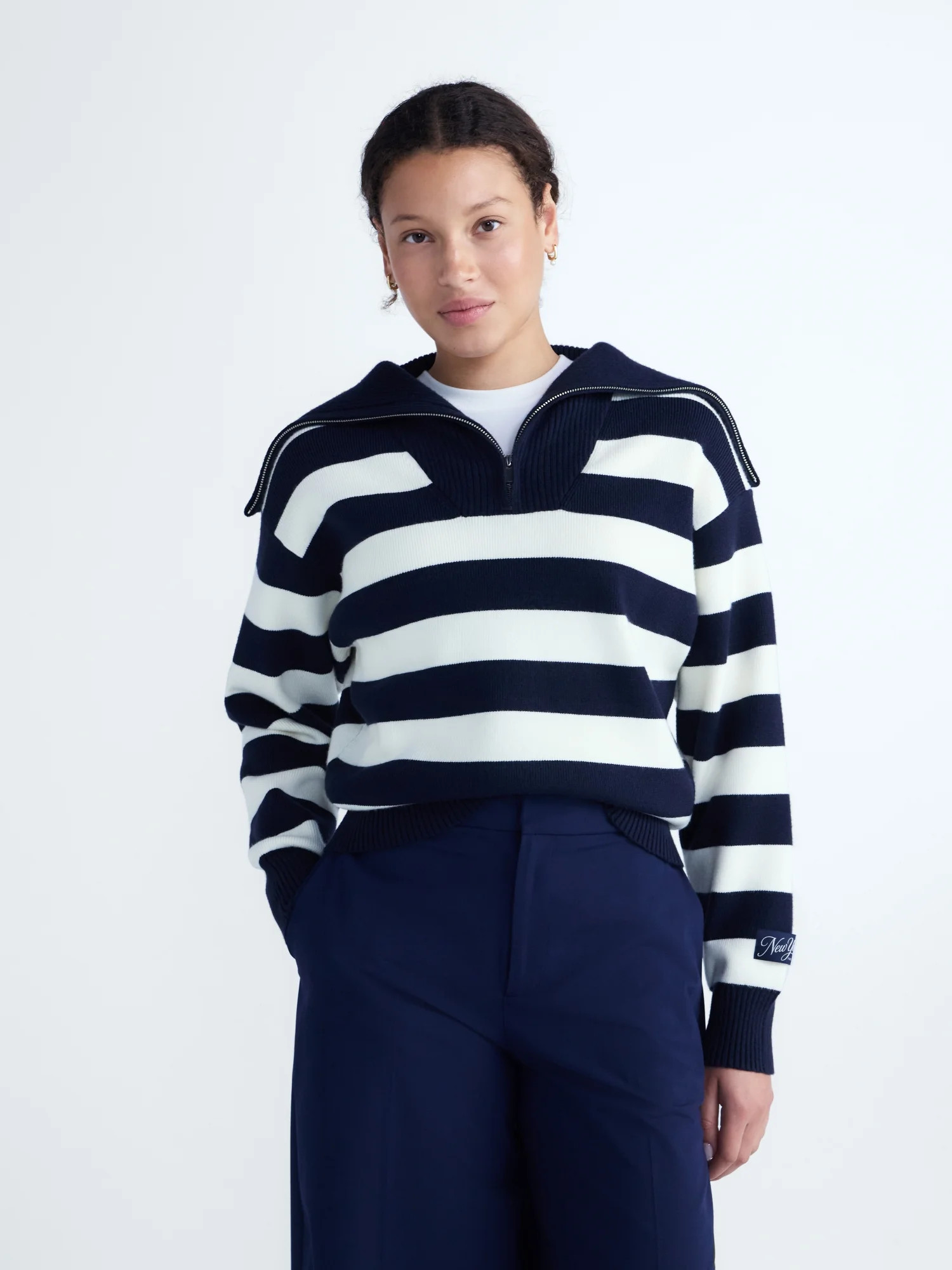 Free Assembly Women's and Women Plus Quarter-Zip Sweater, Midweight, Sizes XXS-4X | Walmart (US)