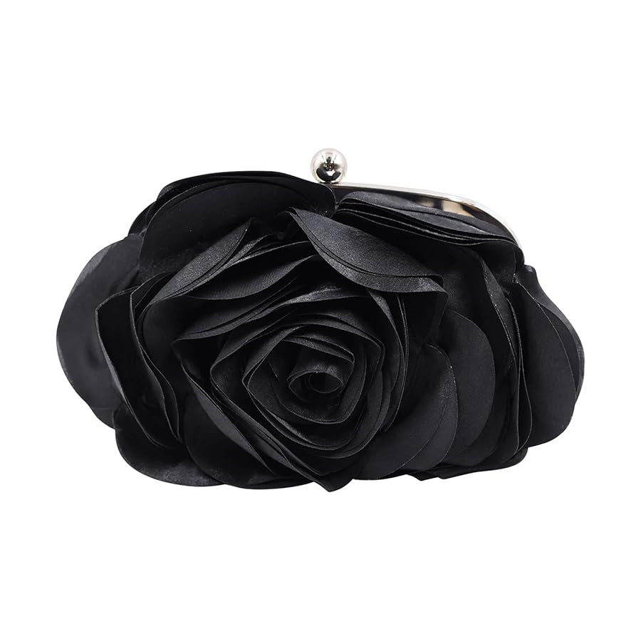 Little Floral Clutch Purse for Women - Elegant Rose Petal Evening Bag with Detachable Chain for W... | Amazon (US)