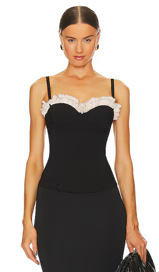 Giovanna Corset Top in Black | Revolve Clothing (Global)