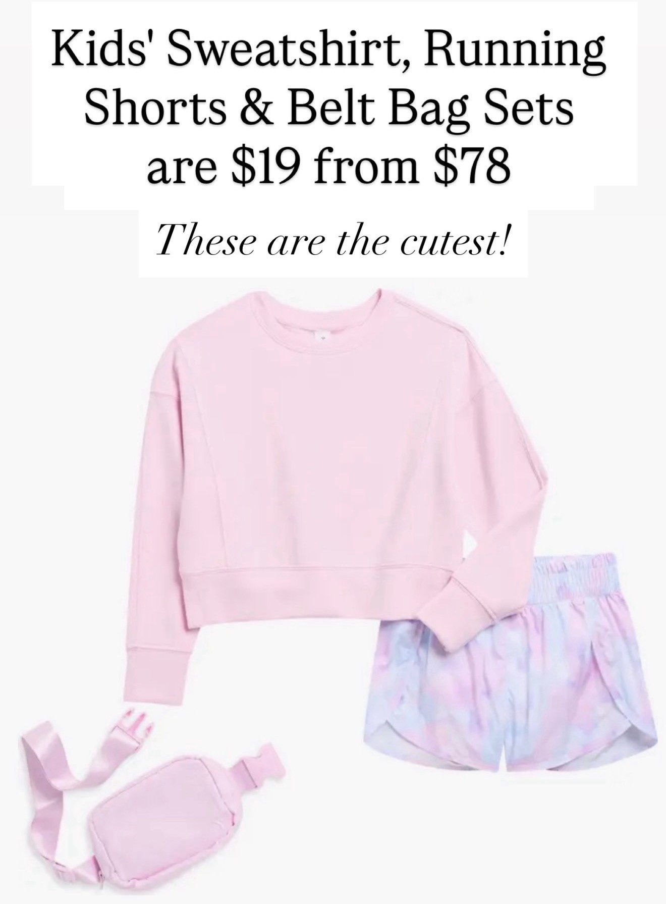 I cannot get over these sets for girls! I ordered all three colors for my daughter. I love the matching sets with the belt bag. ￼

#LTKKids #LTKSaleAlert