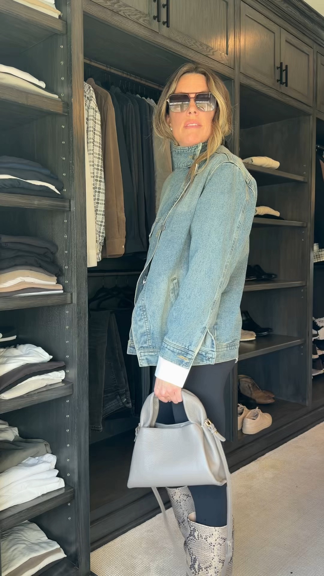 Layered and comfortable! This denim jacket and legging combo is a no brainer. 

#LTKgrwm #LTKOver40 #LTKootd