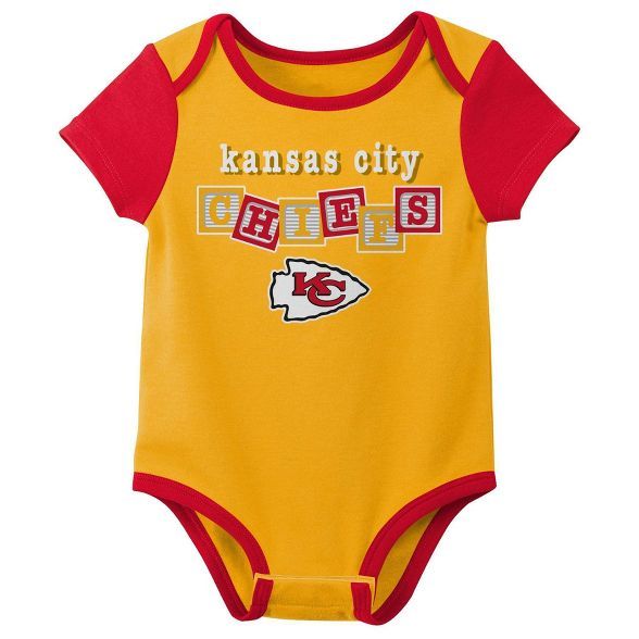 NFL Kansas City Chiefs Baby Boys' Newest Fan 3pk Bodysuit Set | Target