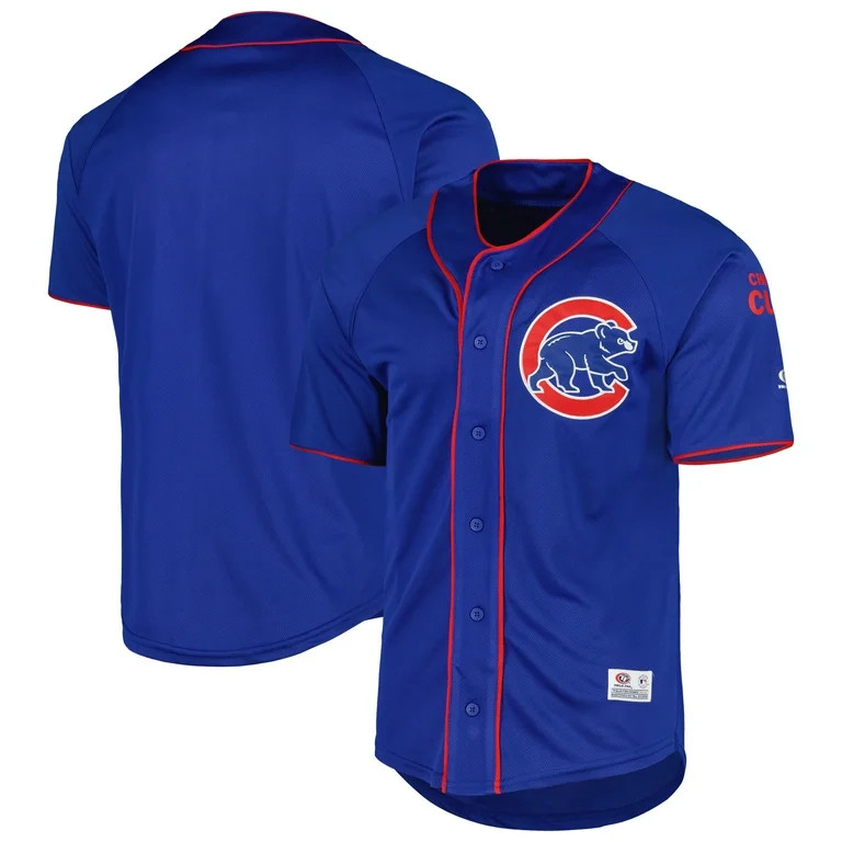 Men's Royal Chicago Cubs Button-Up Baseball Jersey - Walmart.com | Walmart (US)