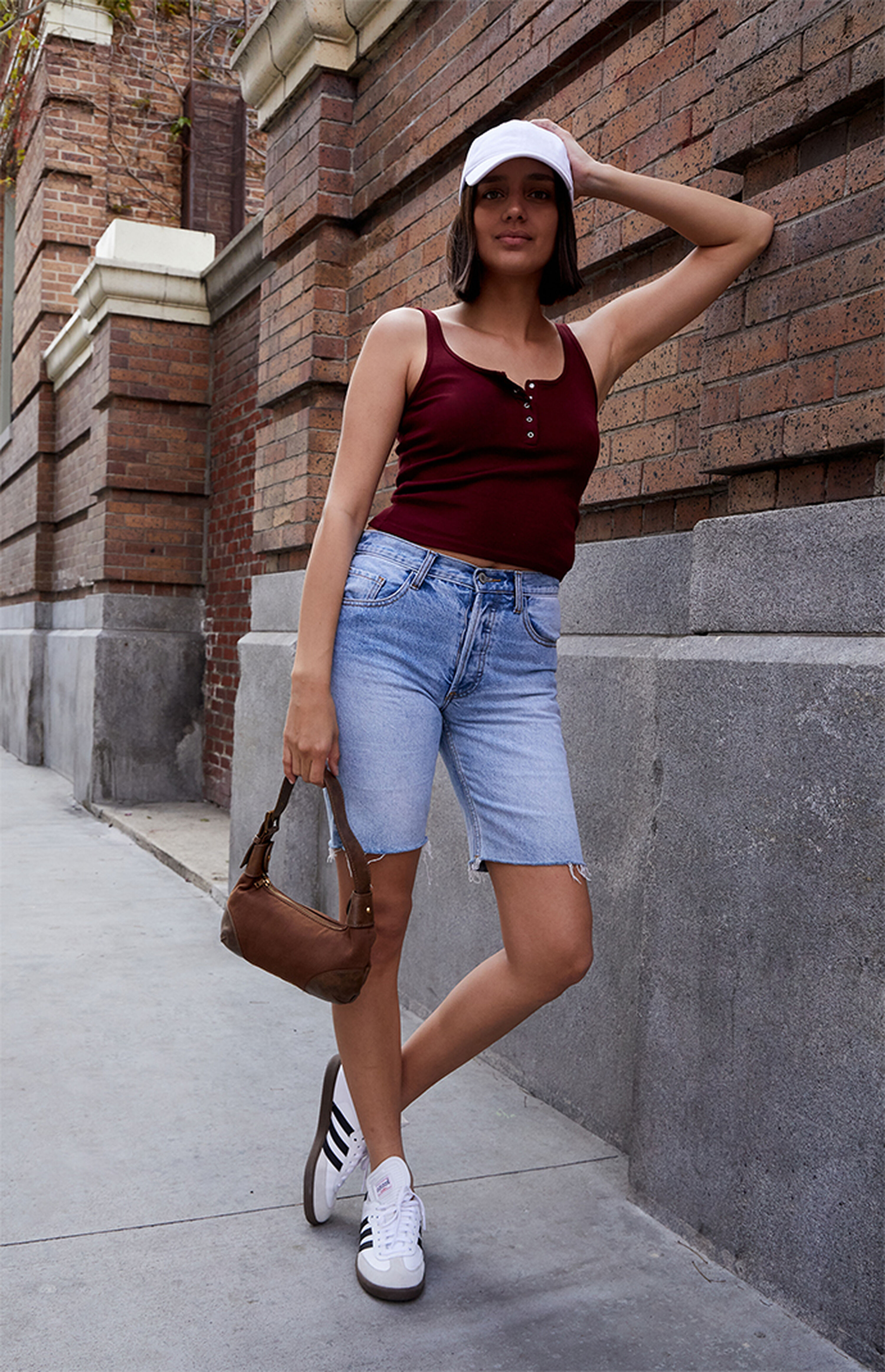 John Galt Burgundy Simonne Henley Tank Top | PacSun