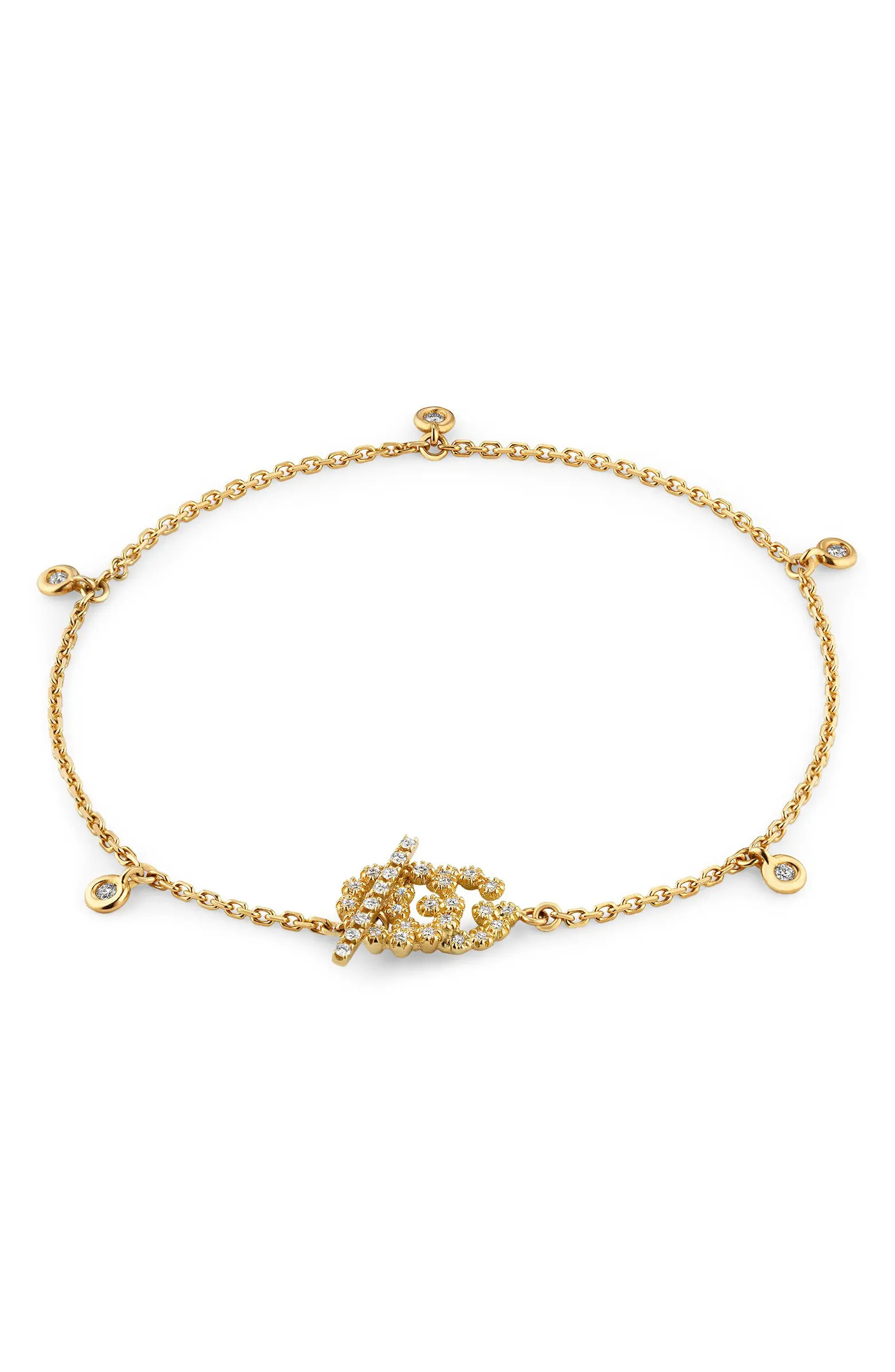 GG Running Diamond Logo Toggle Bracelet | Nordstrom