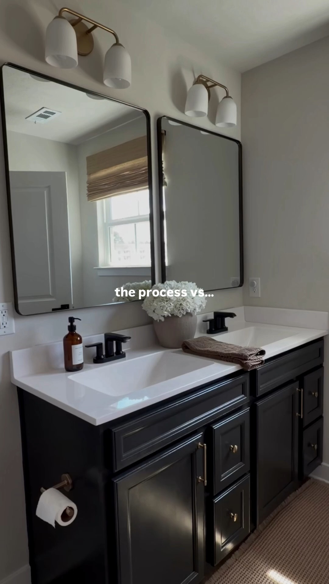 Bathroom diy, moody bathroom, bronze mirror, brass lighting, champagne, bronze, hardware, delta, hardware, brown hand towel, tan vase, oatmeal vase

#LTKSaleAlert #LTKSeasonal #LTKHome