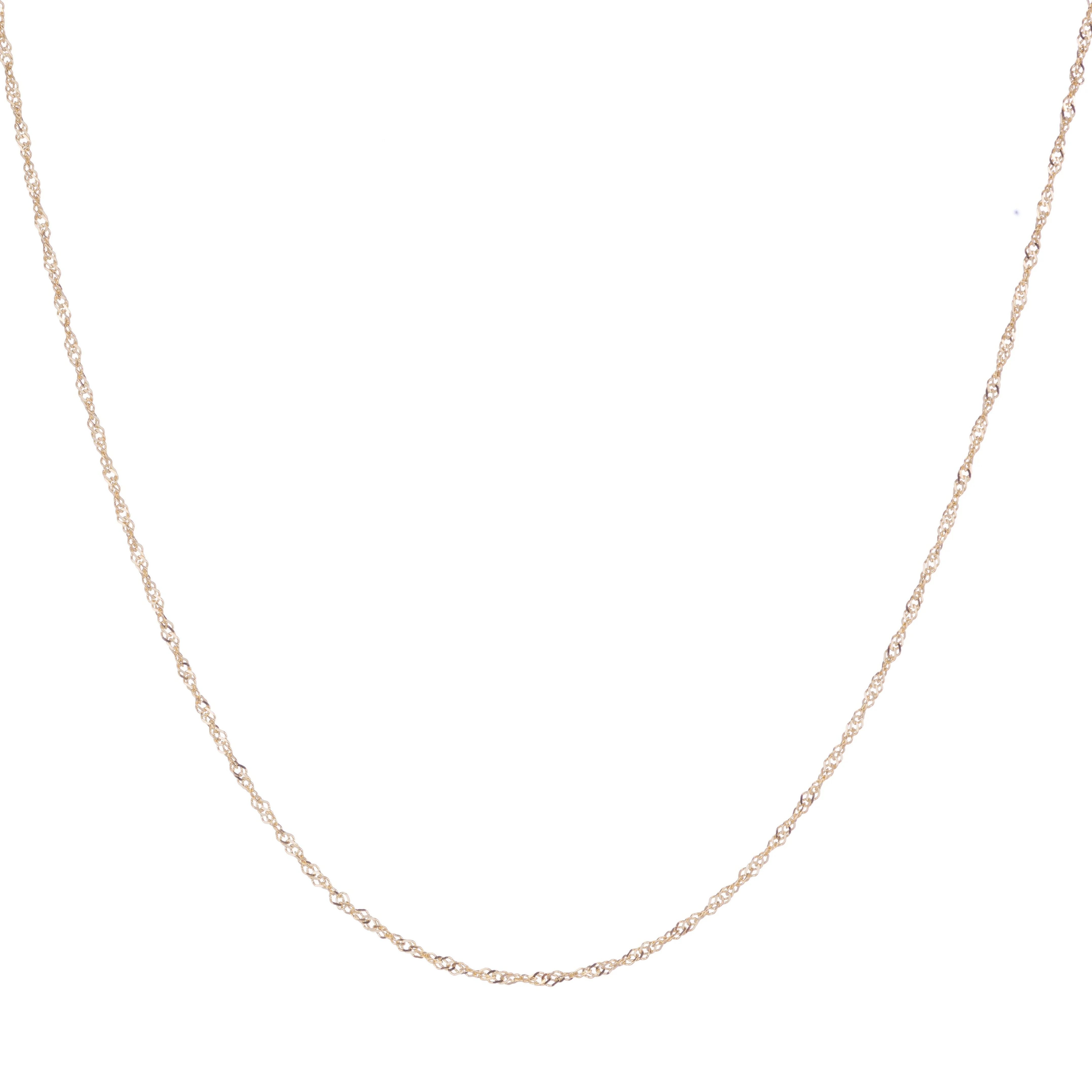 Gold Singapore Chain Necklace | 14k Gold Fine Jewelry | Ariel Gordon Jewelry