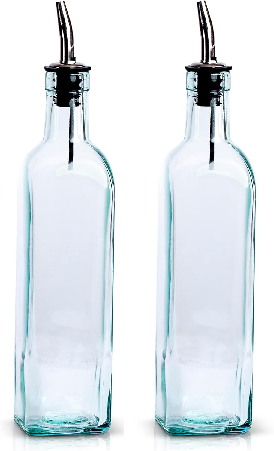 EHOMEA2Z Italian Glass Oil And Vinegar Cruet 16 Oz, Olive Oil Dispenser With Stainless Steel Spou... | Amazon (US)