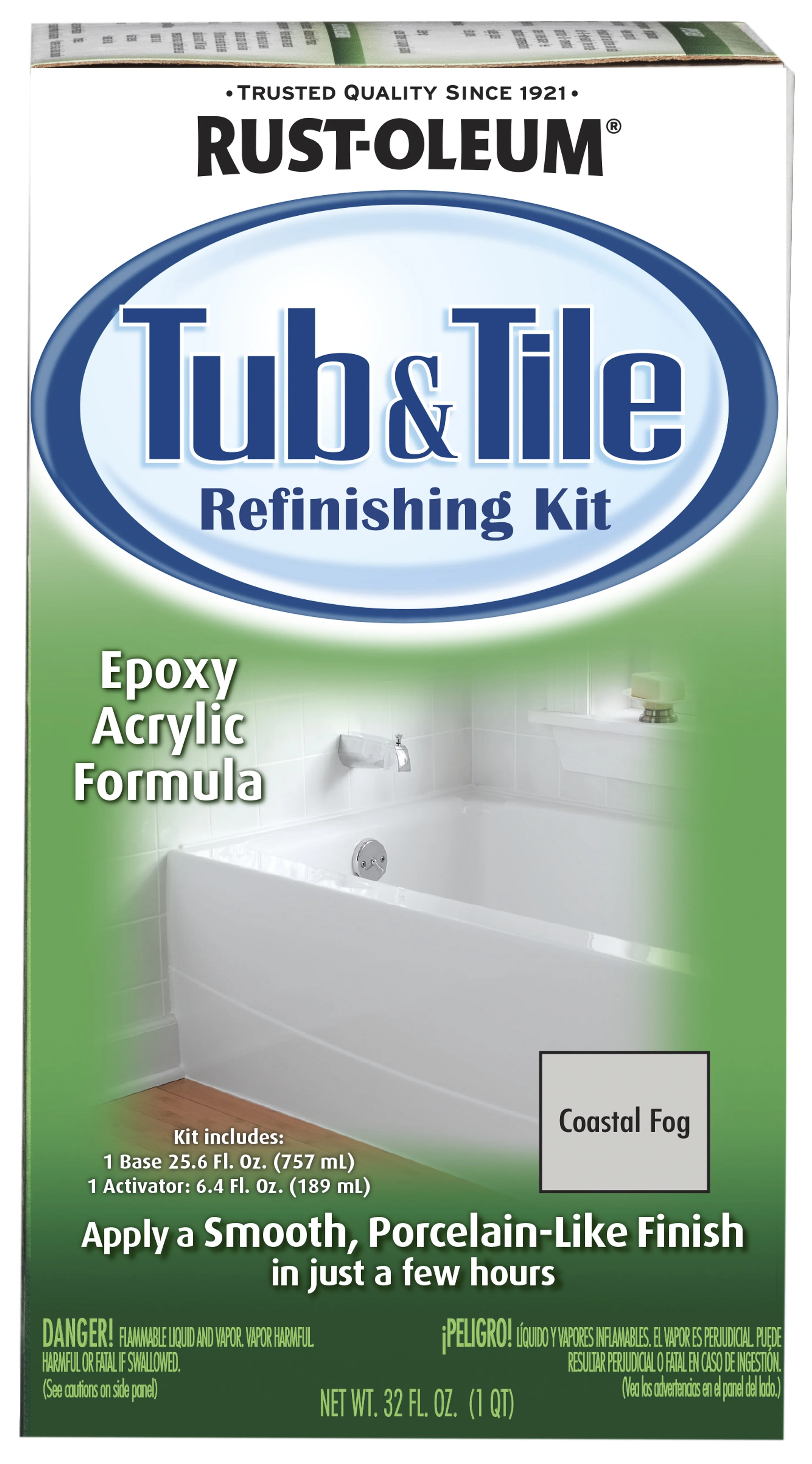 Rust-Oleum 372418 Tub & Tile Refinishing Kit Coastal Fog - Walmart.com | Walmart (US)
